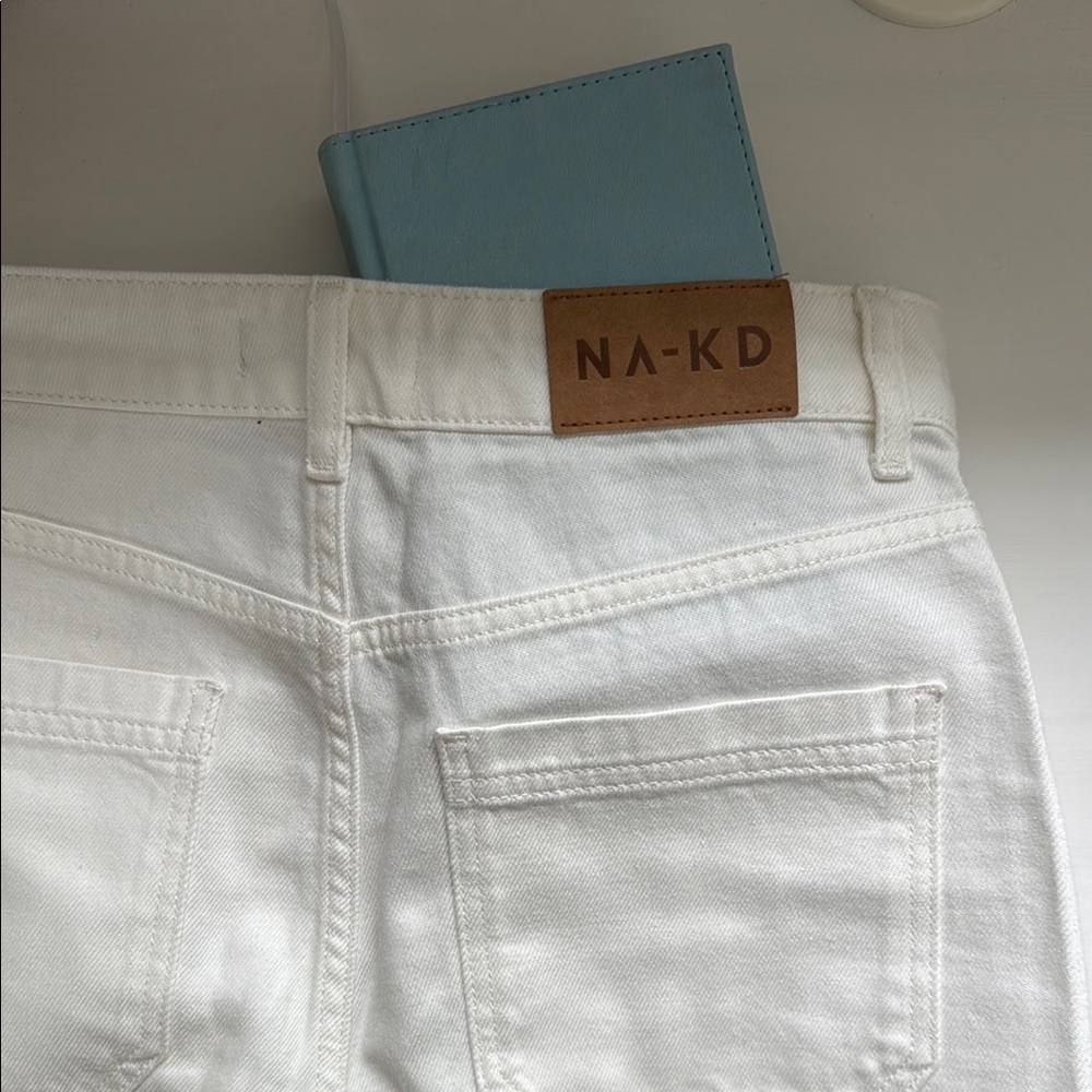 NA-KD White Utility Trousers - Picture 7 of 7